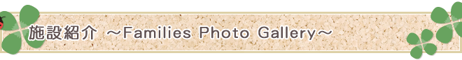 施設紹介～Families Photo Gallery～